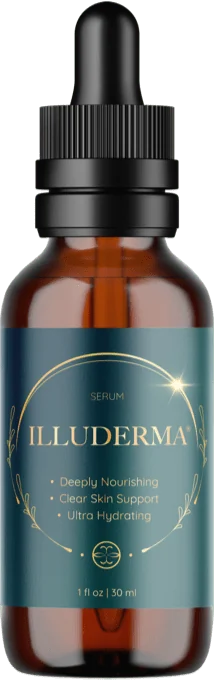Illuderma even tone and hydration serum bottle
