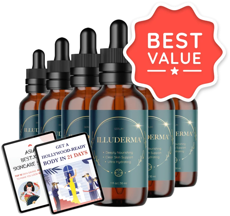 Illuderma 6 Bottles package